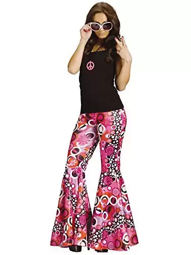 Fun World Hippie Costume Bell Bottom Pants Adult Small/Medium