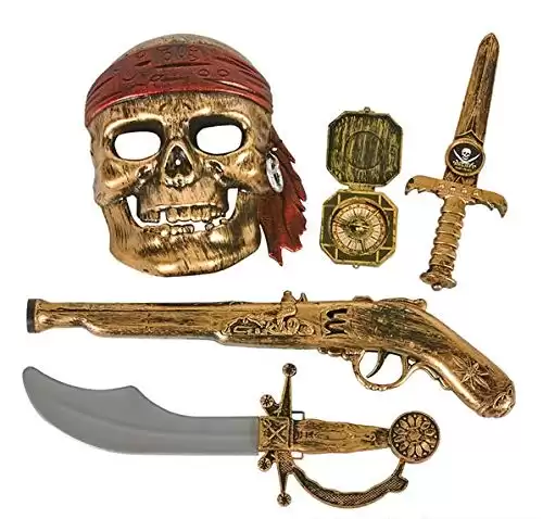 Rhode Island Novelty 5pc Pirate Pistol Set