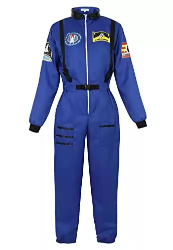 Haorugut Women Astronaut Costume Adult Coveralls Space Suit Dress up Costume