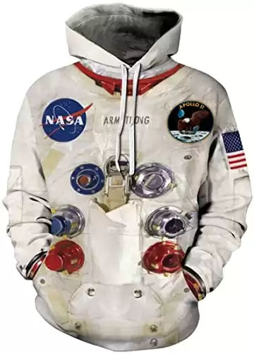 Chaos World Men's Hoodie NASA Realistic 3D Printed Sweatshit Hooded Cosplay Costume Unisex