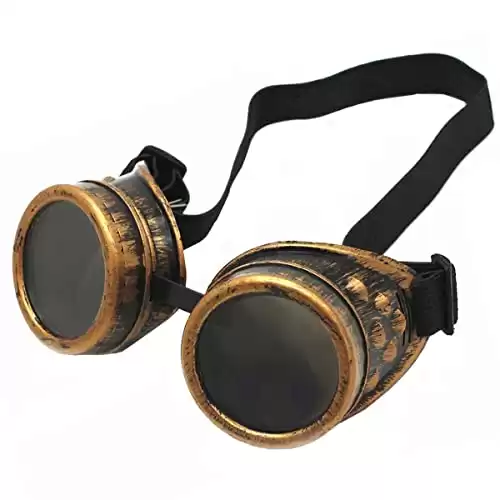 Vintage Steampunk Goggles in Purple and Bronze