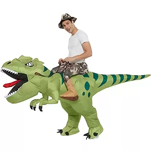 Inflatable Dinosaur Costume Riding T Rex for Adults