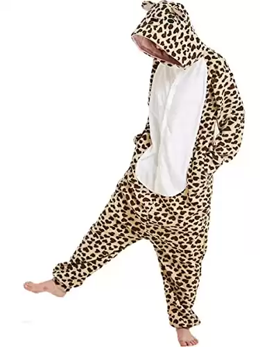 Unisex Hooded Onesie Critters - Leopard Bear