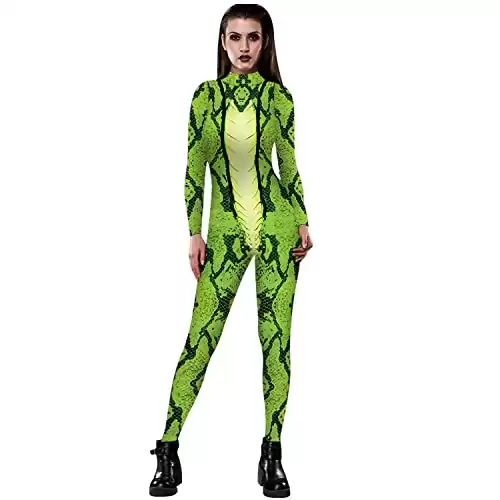 JJEUWE Women's Halloween Costume Cosplay Bodysuit 3D Skinny Stretch Costume