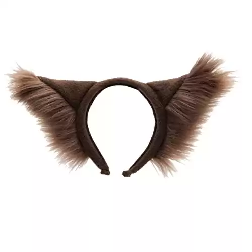 Pawstar Classic Wolf Ear Headband - Brown