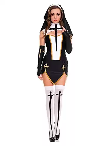 Music Legs - Sexy Bad Habit Nun Costume