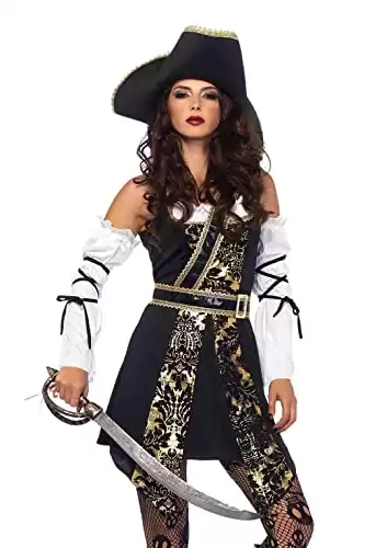 Leg Avenue Women's Black Sea Sexy Buccaneer Pirate Costume