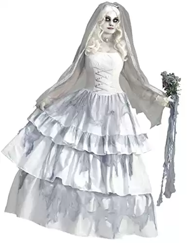 Forum Novelties Women's Deluxe Victorian Ghost Bride Costume