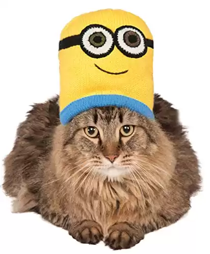 Minion Bob Knit Cat Headpiece, NS