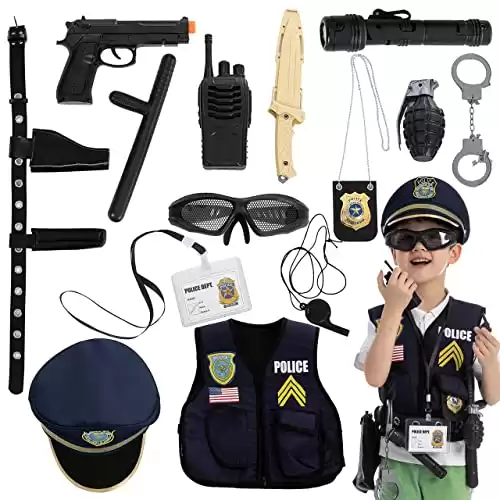 14 Pieces in this Police Officer Costume