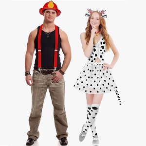 Dalmatian and Firefighter Couples Costume