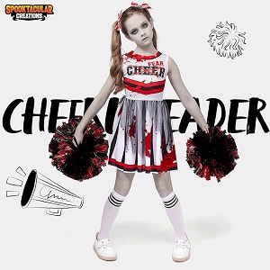 Zombie Cheerleader Costume for Girls